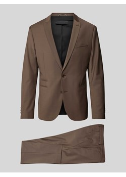 Garnitur o kroju slim fit z tkanym wzorem model ‘IRVING’ ze sklepu Peek&Cloppenburg  w kategorii Garnitury męskie - zdjęcie 172238970