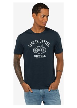 super.natural Koszulka &quot;Better Bike&quot; w kolorze granatowym ze sklepu Limango Polska w kategorii T-shirty męskie - zdjęcie 172239622