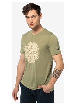 super.natural Koszulka &quot;Salt&amp;Rock&quot; w kolorze khaki ze sklepu Limango Polska w kategorii T-shirty męskie - zdjęcie 172239723