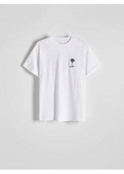Reserved - T-shirt regular z nadrukiem - biały ze sklepu Reserved w kategorii T-shirty męskie - zdjęcie 172242014