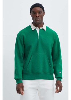 Champion bluza męska kolor zielony gładka 220012 ze sklepu ANSWEAR.com w kategorii Bluzy męskie - zdjęcie 172243473
