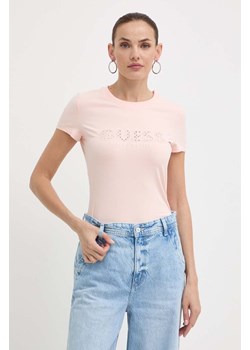 Guess t-shirt damski kolor pomarańczowy W4GI14 J1314 ze sklepu ANSWEAR.com w kategorii Bluzki damskie - zdjęcie 172243794