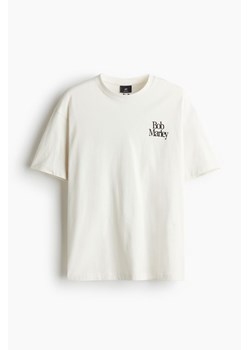 H & M - T-shirt Loose Fit - Biały ze sklepu H&M w kategorii Bluzki damskie - zdjęcie 172244894