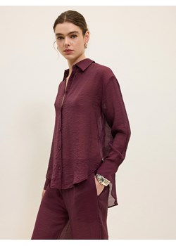 Reserved - Koszula z wiskozy - burgundowy ze sklepu Reserved w kategorii Koszule damskie - zdjęcie 172245821