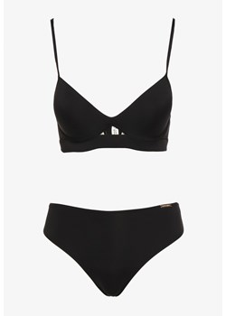 Czarne 2-Częściowe Bikini Stanik z Ozdobnym Wycięciem i Majtki Figi Curbia ze sklepu Renee odzież w kategorii Stroje kąpielowe - zdjęcie 172246942