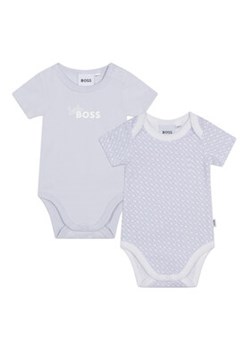 Boss Komplet 2 par body dziecięcych J98407 Niebieski Regular Fit ze sklepu MODIVO w kategorii Body niemowlęce - zdjęcie 172247970