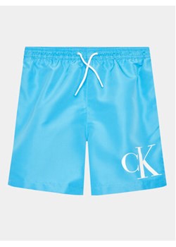 Calvin Klein Swimwear Szorty kąpielowe KV0KV00023 Błękitny Regular Fit ze sklepu MODIVO w kategorii Kąpielówki chłopięce - zdjęcie 172248164