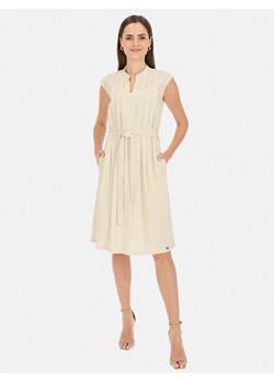 Lniano-wiskozowa sukienka z zaszewkami Potis & Verso Debi ze sklepu Eye For Fashion w kategorii Sukienki - zdjęcie 172248882