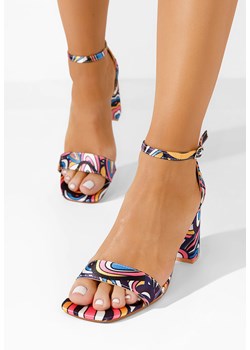 Wielokolorowy sandały na słupku Miki ze sklepu Zapatos w kategorii Sandały damskie - zdjęcie 172249462