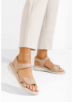 Beżowe sandały damskie Sorevia ze sklepu Zapatos w kategorii Espadryle damskie - zdjęcie 172249480