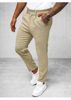 Spodnie męskie chino beżowe OZONEE O/K971SP ze sklepu ozonee.pl w kategorii Spodnie męskie - zdjęcie 172249771