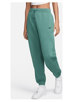 Damskie spodnie dresowe o kroju oversize z wysokim stanem Nike Sportswear Phoenix Fleece - Zieleń ze sklepu Nike poland w kategorii Spodnie damskie - zdjęcie 172249872