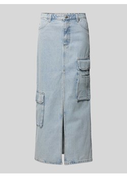 Spódnica jeansowa z kieszeniami cargo i rozcięciem ze sklepu Peek&Cloppenburg  w kategorii Spódnice - zdjęcie 172250093