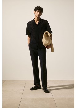 H & M - Spodnie garniturowe Regular Fit - Czarny ze sklepu H&M w kategorii Spodnie męskie - zdjęcie 172250793