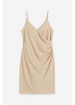 H & M - Drapowana sukienka dżersejowa - Beżowy ze sklepu H&M w kategorii Sukienki - zdjęcie 172250804