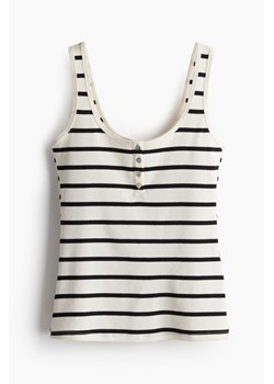 H & M - Koszulka w prążki - Biały ze sklepu H&M w kategorii Bluzki damskie - zdjęcie 172250881