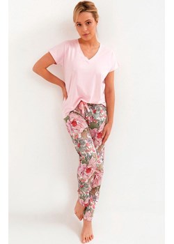 Bawełniana piżama damska w kwiaty 262, Kolor jasnoróżowy, Rozmiar M, Cana ze sklepu Primodo w kategorii Piżamy damskie - zdjęcie 172251614