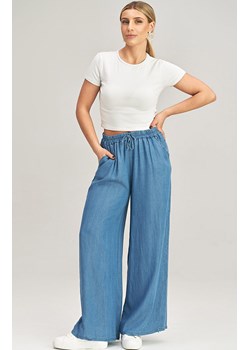 Spodnie damskie z szerokimi nogawkami M1011, Kolor jeans, Rozmiar uniwersalny, Figl ze sklepu Primodo w kategorii Spodnie damskie - zdjęcie 172251743