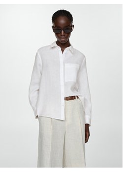Mango Koszula Lino 67085722 Biały Regular Fit ze sklepu MODIVO w kategorii Koszule damskie - zdjęcie 172254433
