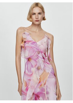 Mango Sukienka koktajlowa Azalea 67007140 Różowy Slim Fit ze sklepu MODIVO w kategorii Sukienki - zdjęcie 172254741