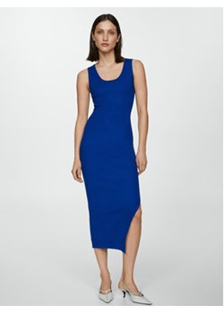 Mango Sukienka dzianinowa Naomi2 67057137 Niebieski Slim Fit ze sklepu MODIVO w kategorii Sukienki - zdjęcie 172255041