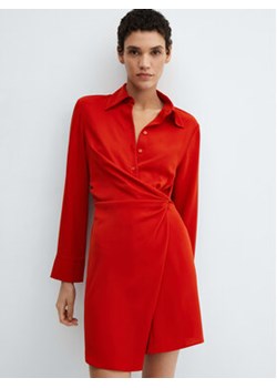 Mango Sukienka koszulowa Tomi 67074070 Czerwony Regular Fit ze sklepu MODIVO w kategorii Sukienki - zdjęcie 172255170