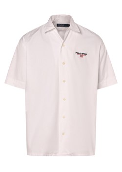 Polo Sport Koszula męska Mężczyźni Modern Fit Bawełna biały jednolity ze sklepu vangraaf w kategorii Koszule męskie - zdjęcie 172255920