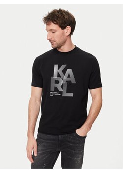 KARL LAGERFELD T-Shirt 755037 542221 Czarny Regular Fit ze sklepu MODIVO w kategorii T-shirty męskie - zdjęcie 172256473