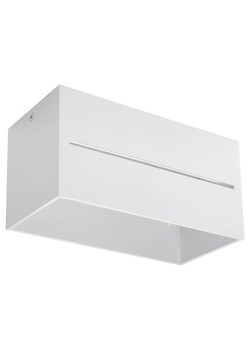 Biały geometryczny plafon LED - EX510-Lobi ze sklepu Edinos.pl w kategorii Lampy sufitowe - zdjęcie 172256701
