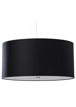 Czarny okrągły żyrandol z abażurem 50 cm - 3X EX689 Elmor ze sklepu Edinos.pl w kategorii Lampy wiszące - zdjęcie 172256711