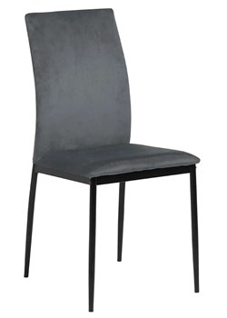Welwetowe krzesło szare - Mervi 2X ze sklepu Edinos.pl w kategorii Krzesła - zdjęcie 172256790