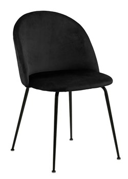 Welurowe krzesło czarne - Evenne ze sklepu Edinos.pl w kategorii Maseczki ochronne - zdjęcie 172256863