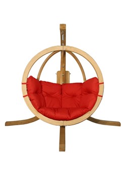 Okrągły czerwony fotel ogrodowy - Parys 2X ze sklepu Edinos.pl w kategorii Fotele wiszące - zdjęcie 172257051