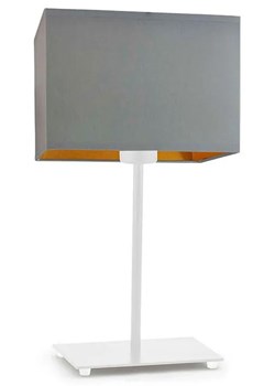 Lampka na szafkę nocną na białym stelażu - EX944-Amalfes - 5 kolorów ze sklepu Edinos.pl w kategorii Lampy stołowe - zdjęcie 172257203