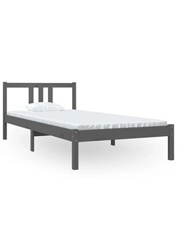 Szare sosnowe łóżko jednoosobowe 90x200 cm - Kenet 3X ze sklepu Edinos.pl w kategorii Łóżka i materace - zdjęcie 172257734
