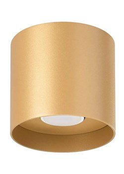 Złoty mały okrągły plafon tuba - A405-Fens ze sklepu Edinos.pl w kategorii Lampy sufitowe - zdjęcie 172257750