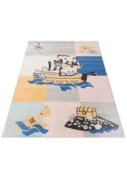 Prostokątny dywan dziecięcy ze statkami - Emolos 5X ze sklepu Edinos.pl w kategorii Tekstylia dziecięce - zdjęcie 172257801