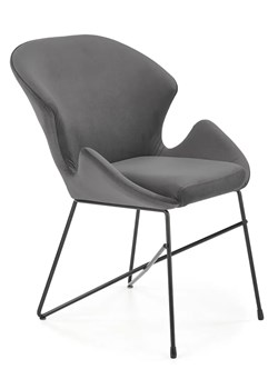 Nowoczesne szare krzesło tapicerowane - Empiro 2X ze sklepu Edinos.pl w kategorii Krzesła - zdjęcie 172257830