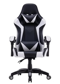 Biały fotel obrotowy do gier - Vexim ze sklepu Edinos.pl w kategorii Krzesła biurowe - zdjęcie 172257850