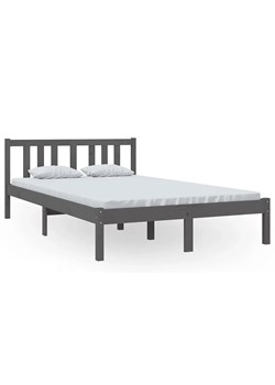 Szare łóżko z litego drewna 120x200 cm - Carla 4X ze sklepu Edinos.pl w kategorii Łóżka i materace - zdjęcie 172257971