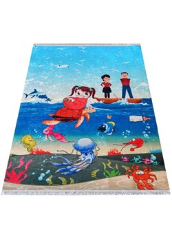 Prostokątny dywan dla dziecka wodne zwierzątka - Idem 9X ze sklepu Edinos.pl w kategorii Tekstylia dziecięce - zdjęcie 172258070