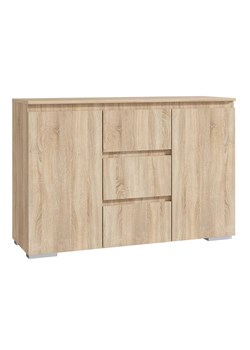 Komoda z szufladami i półkami dąb sonoma 120 cm - Elsinor 4X ze sklepu Edinos.pl w kategorii Komody - zdjęcie 172258321