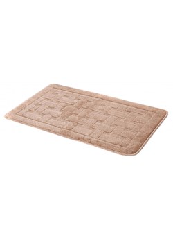 Brązowy dywanik do łazienki w nowoczesna kratę - Deso 3X ze sklepu Edinos.pl w kategorii Dywaniki łazienkowe - zdjęcie 172258324