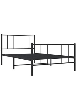 Czarne metalowe łóżko pojedyncze 80x200 cm M7-N74 ze sklepu Edinos.pl w kategorii Łóżka i materace - zdjęcie 172258344