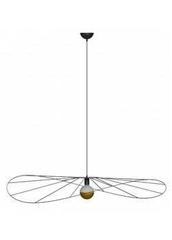 Czarna druciana lampa wisząca loft 110 cm - EX600-Eskolo ze sklepu Edinos.pl w kategorii Lampy wiszące - zdjęcie 172258470