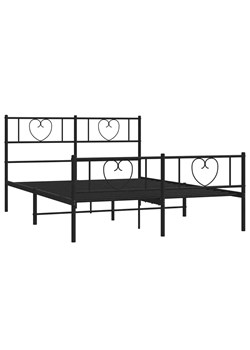 Czarne metalowe łóżko loftowe 140x200cm D2-A98 ze sklepu Edinos.pl w kategorii Łóżka i materace - zdjęcie 172258533