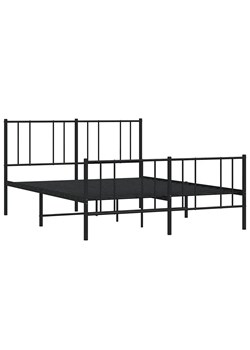 Czarne metalowe łóżko loftowe 180x200cm - Privex ze sklepu Edinos.pl w kategorii Łóżka i materace - zdjęcie 172258893