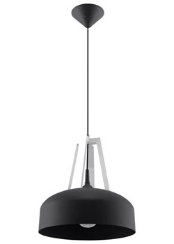 Czarna drewniana lampa wisząca loft - EX516-Casko ze sklepu Edinos.pl w kategorii Lampy wiszące - zdjęcie 172259551