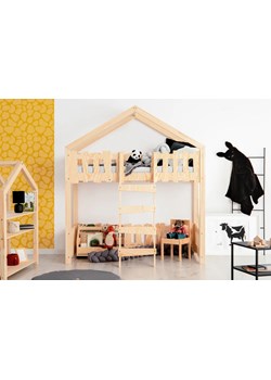 Dziecięce drewniane łóżko piętrowe domek - Zorin 2X ze sklepu Edinos.pl w kategorii Łóżka dziecięce - zdjęcie 172260121