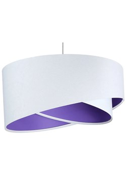 Biało-fioletowa lampa wisząca nad stół - EX990-Rezi ze sklepu Edinos.pl w kategorii Lampy wiszące - zdjęcie 172260131